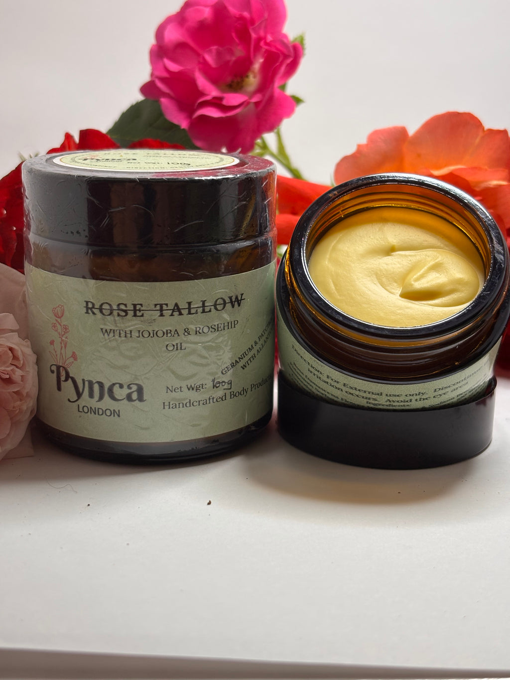 Rose Tallow Emuslified Body Butter - Handcrafted in Essex 50g