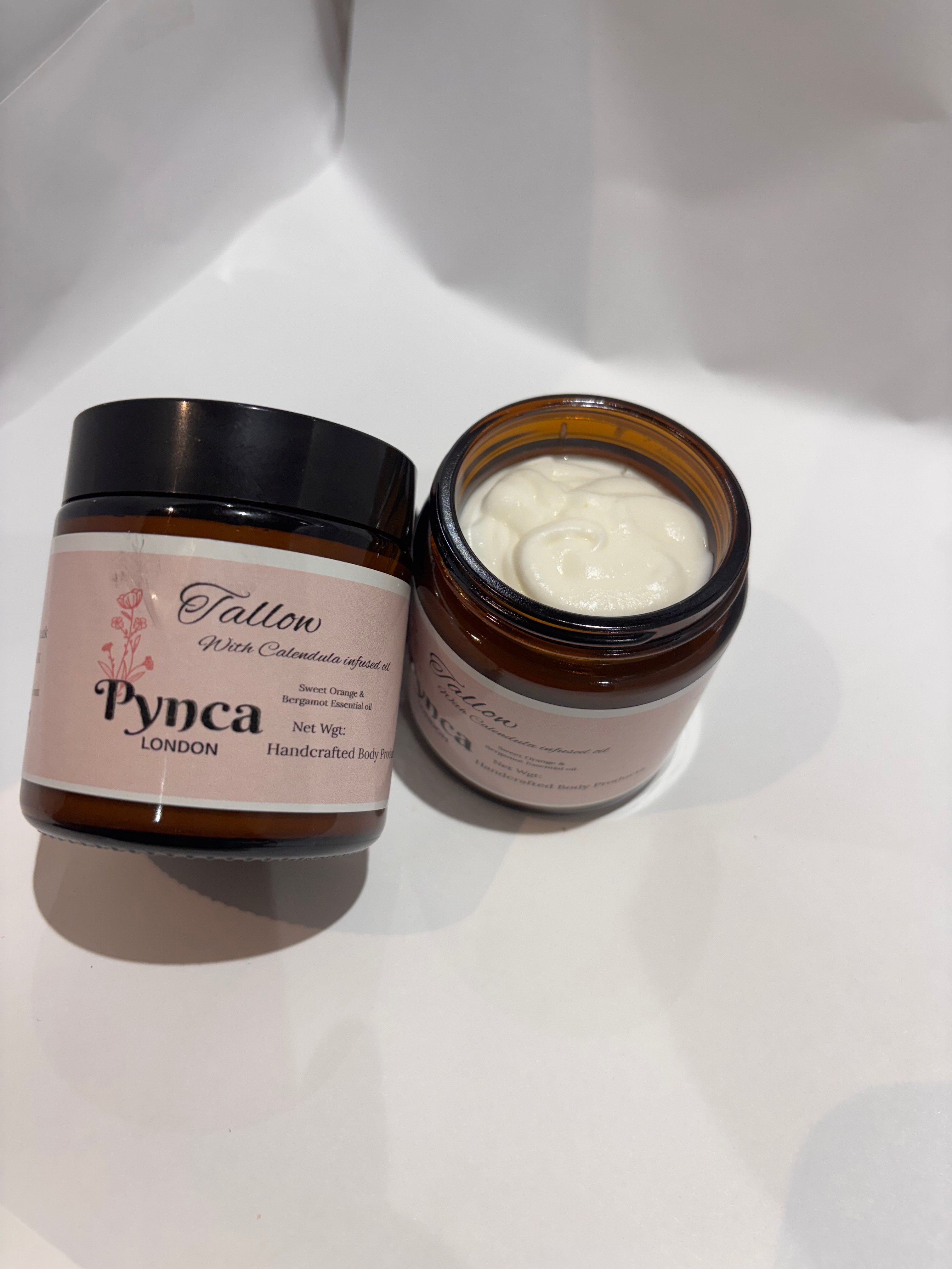 TALLOW WITH CALENDULA INFUSED OIL -  HANDCRAFTED IN SMALL BATCHES